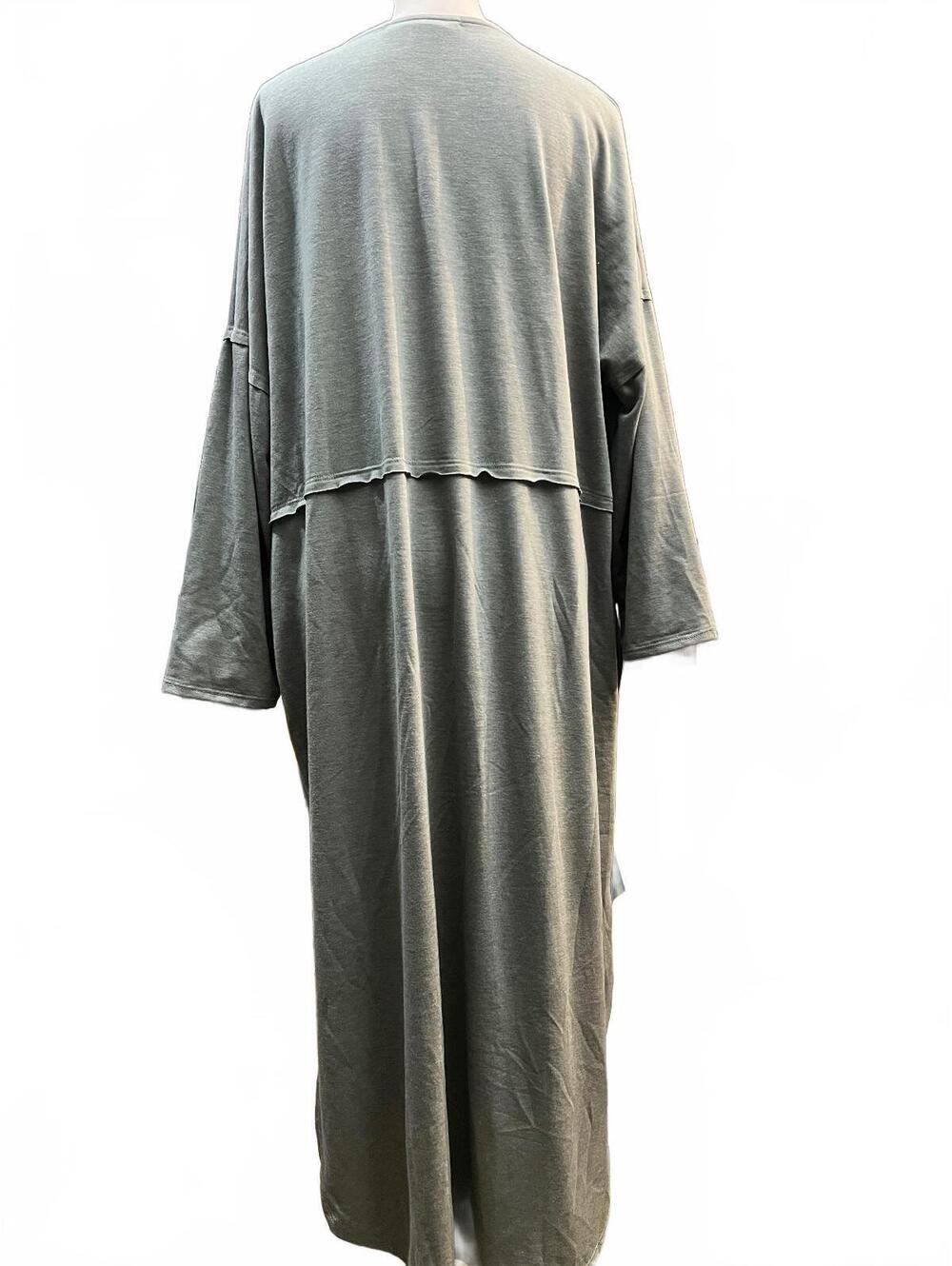 Three Bird Nest Olive Green V-Neck Midi Dress - Picture 5 of 7